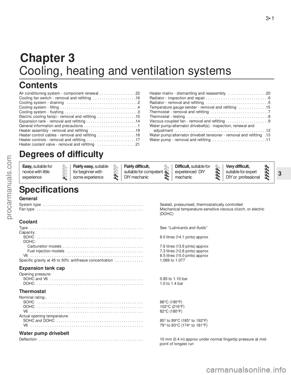 FORD GRANADA 1985 Service Repair Manual Chapter 3
Cooling, heating and ventilation systems
Air conditioning system - component renewal . . . . . . . . . . . . . . . . .22
Cooling fan switch - removal and refitting . . . . . . . . . . . . FORD GRANADA 1985 Service Repair Manual Chapter 3
Cooling, heating and ventilation systems
Air conditioning system - component renewal . . . . . . . . . . . . . . . . .22
Cooling fan switch - removal and refitting . . . . . . . . . . . .