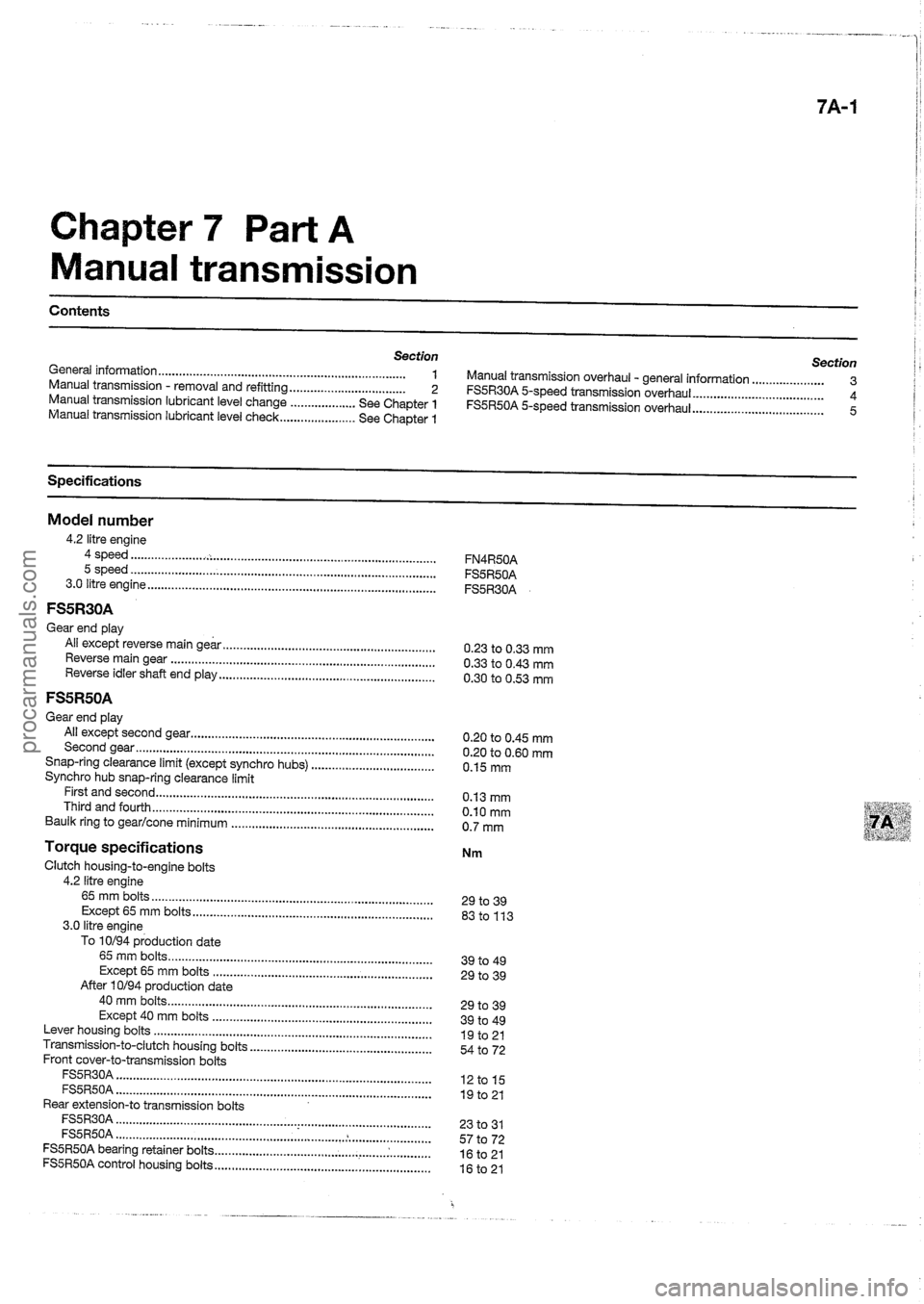 FORD MAVERICK 1988  Service Repair Manual procarmanuals.com 