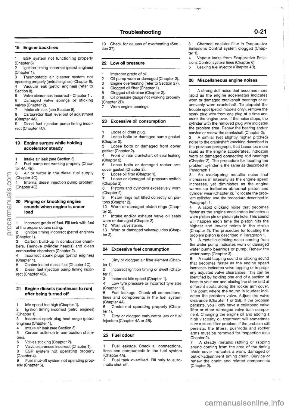 FORD MAVERICK 1988  Service Repair Manual procarmanuals.com 