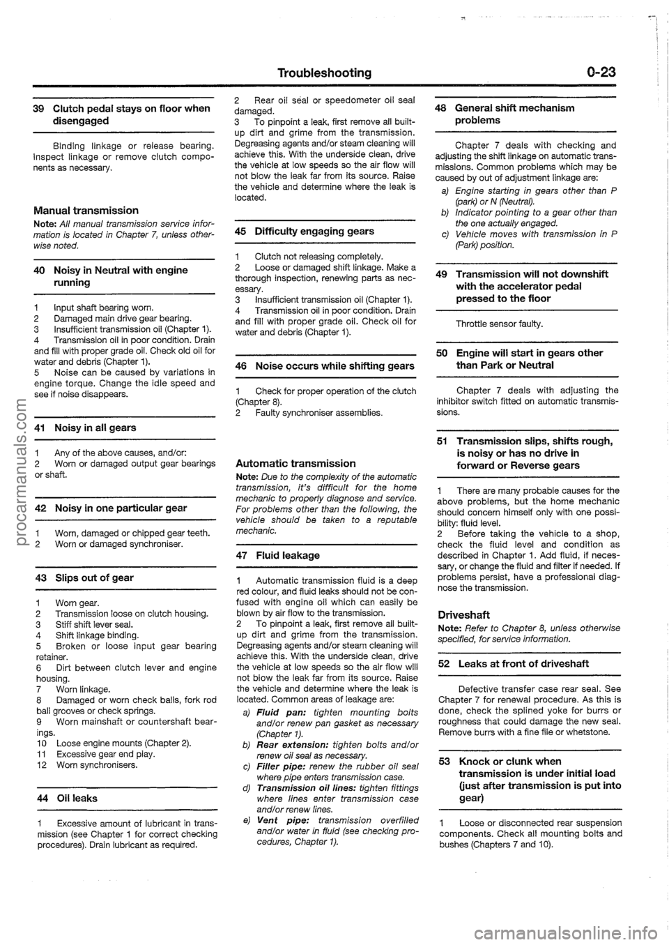 FORD MAVERICK 1988  Service Repair Manual procarmanuals.com 