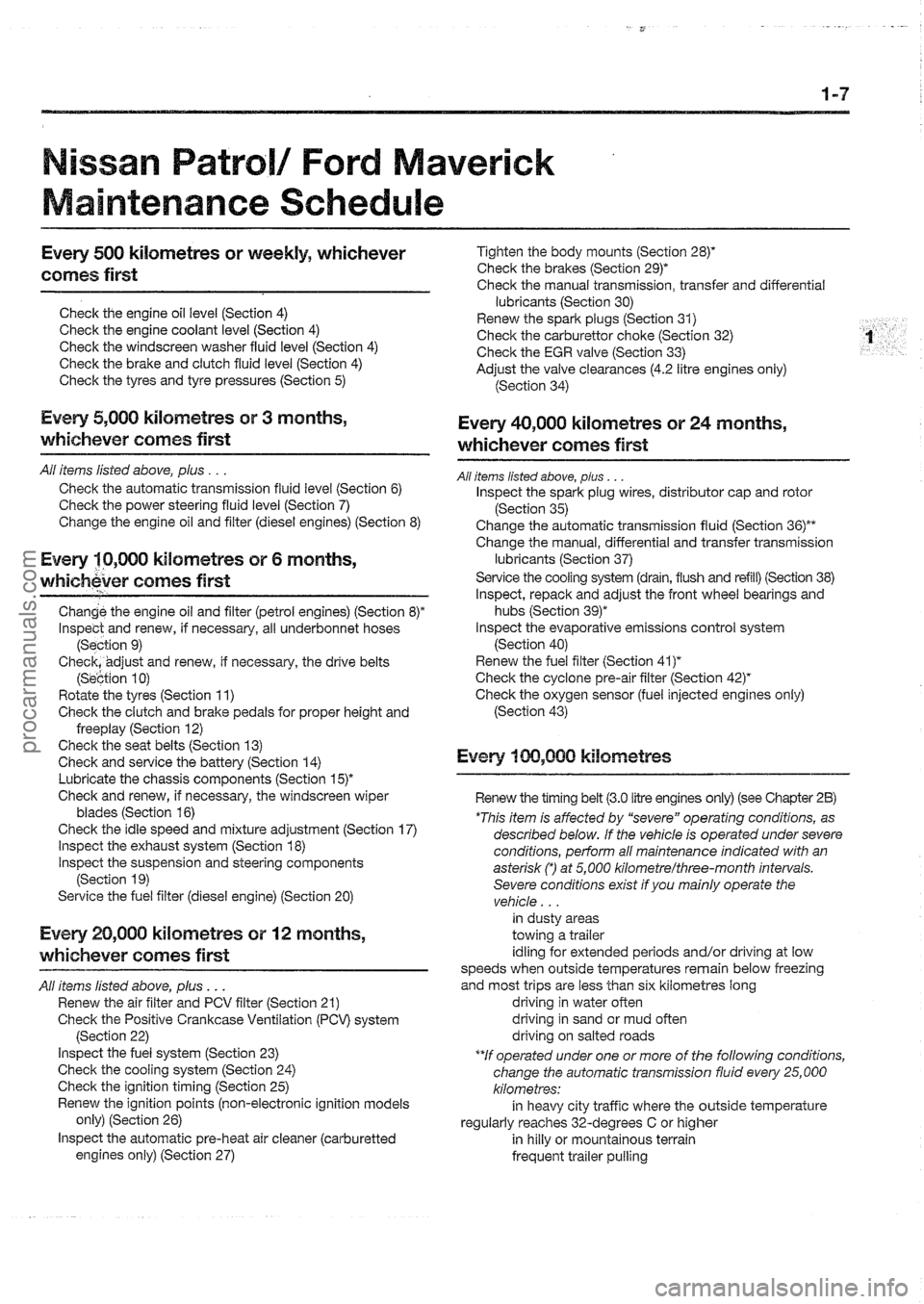 FORD MAVERICK 1988  Service Repair Manual procarmanuals.com 