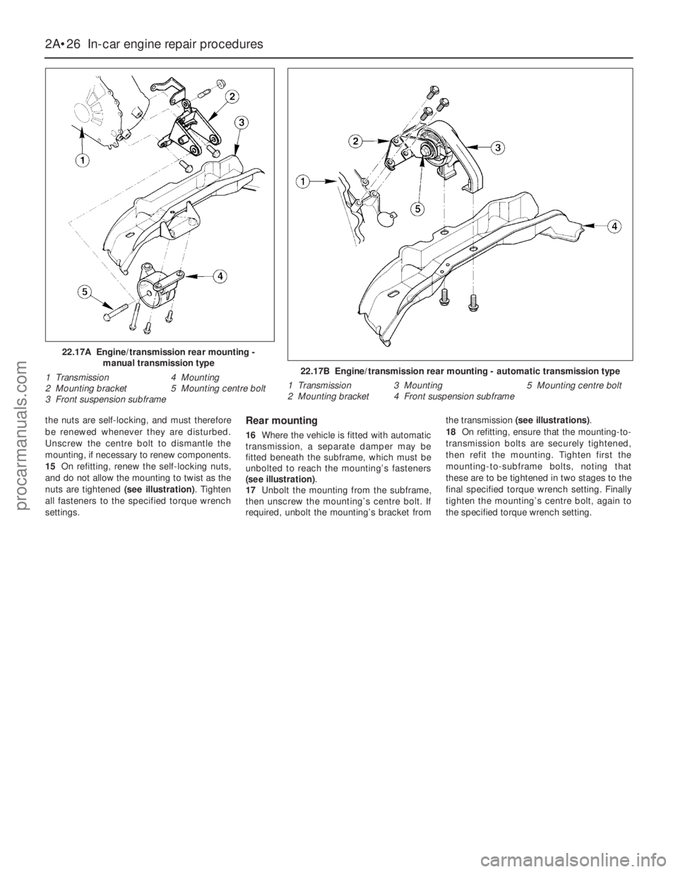 FORD MONDEO 1993 Service Repair Manual the nuts are self-locking, and must therefore
be renewed whenever they are disturbed.
Unscrew the centre bolt to dismantle the
mounting, if necessary to renew components.
15On refitting, renew the sel FORD MONDEO 1993 Service Repair Manual the nuts are self-locking, and must therefore
be renewed whenever they are disturbed.
Unscrew the centre bolt to dismantle the
mounting, if necessary to renew components.
15On refitting, renew the sel