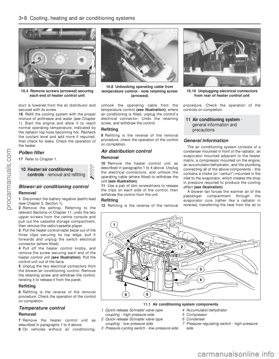 FORD MONDEO 1993 Service Repair Manual duct is lowered from the air distributor and
secured with its screw.
16Refill the cooling system with the proper
mixture of antifreeze and water (see Chapter
1). Start the engine and allow it to reach FORD MONDEO 1993 Service Repair Manual duct is lowered from the air distributor and
secured with its screw.
16Refill the cooling system with the proper
mixture of antifreeze and water (see Chapter
1). Start the engine and allow it to reach