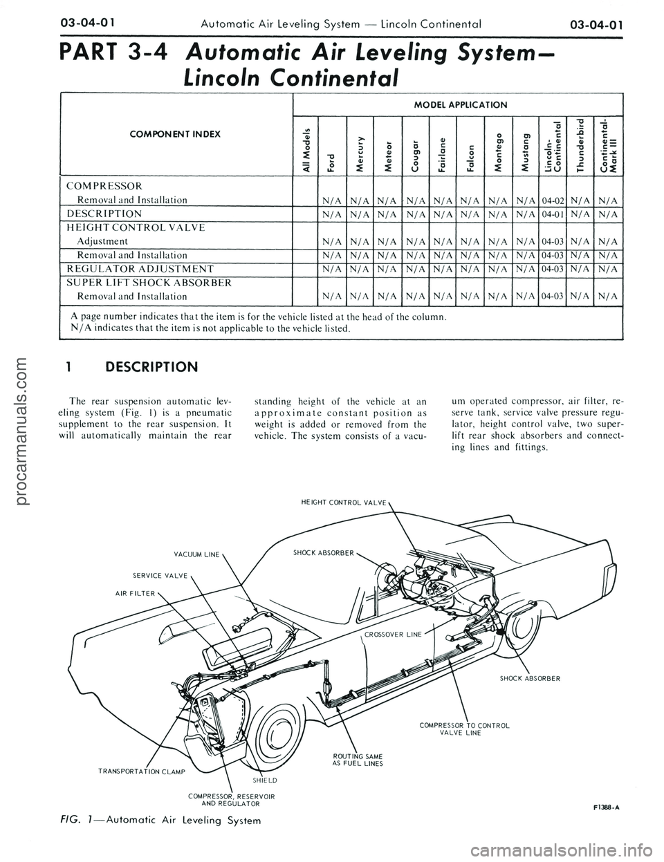 FORD MUSTANG 1969  Volume One Chassis procarmanuals.com 