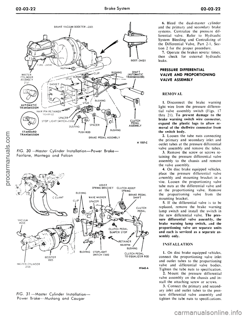 FORD MUSTANG 1969 Volume One Chassis
02-02-22
Brake System
02-02-22
BRAKE VACUUM BOOSTER -2005
AUTOMATIC I
TRANSMISSION
HAIR PIN RETAINER
330699-S2
SPACER
STOP LIGHT SWITCH-13480
STANDARD
TRANSMISSION
BUSHING
BUSHING
PUSH R FORD MUSTANG 1969 Volume One Chassis
02-02-22
Brake System
02-02-22
BRAKE VACUUM BOOSTER -2005
AUTOMATIC I
TRANSMISSION
HAIR PIN RETAINER
330699-S2
SPACER
STOP LIGHT SWITCH-13480
STANDARD
TRANSMISSION
BUSHING
BUSHING
PUSH R