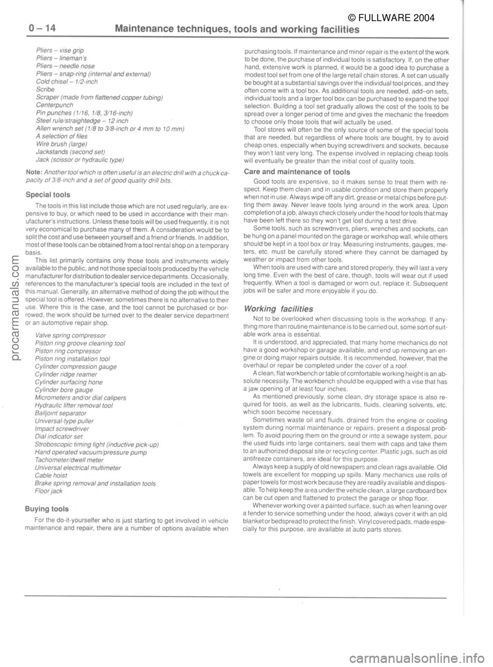 FORD MUSTANG 1979  Service Repair Manual © FULLWARE 2004procarmanuals.com 