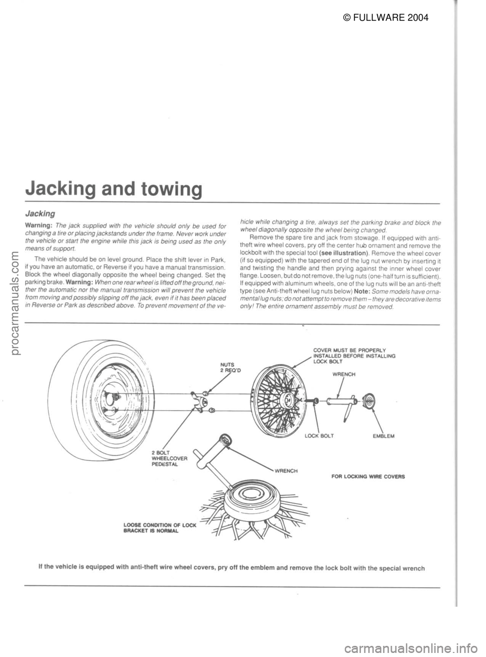 FORD MUSTANG 1979  Service Repair Manual © FULLWARE 2004procarmanuals.com 