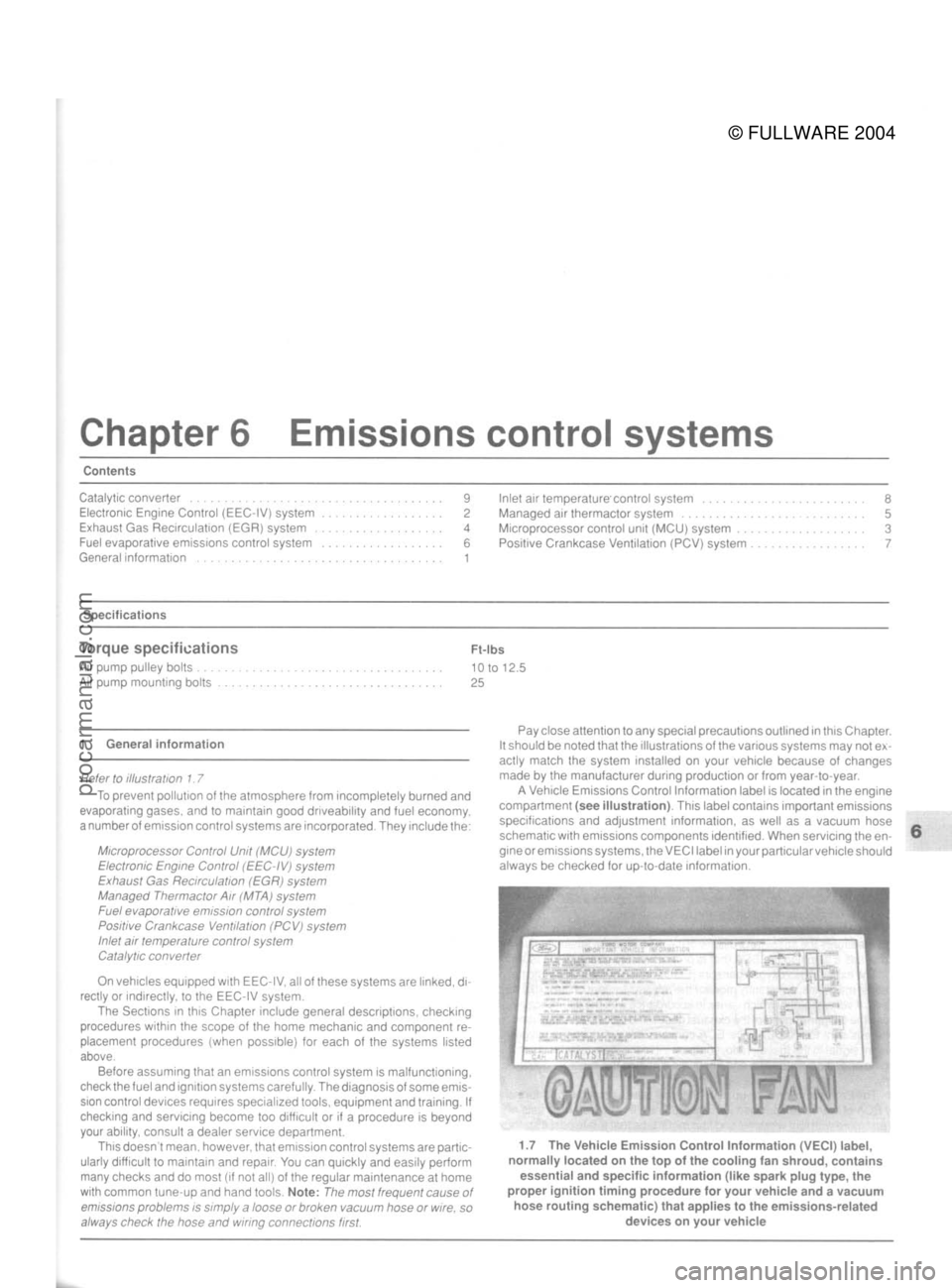 FORD MUSTANG 1979  Service Repair Manual 
© FULLWARE 2004procarmanuals.com 