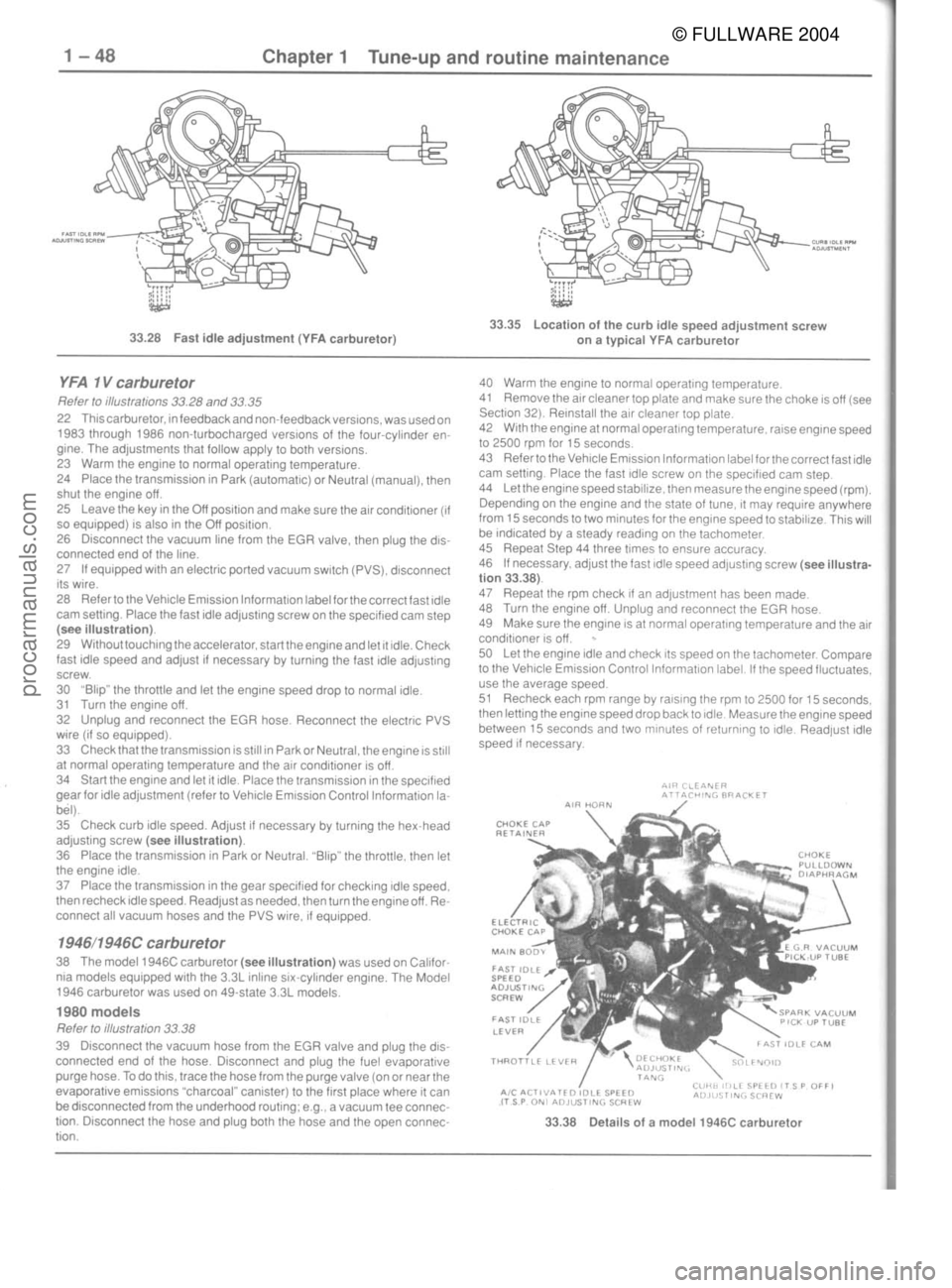 FORD MUSTANG 1979  Service Repair Manual © FULLWARE 2004procarmanuals.com 