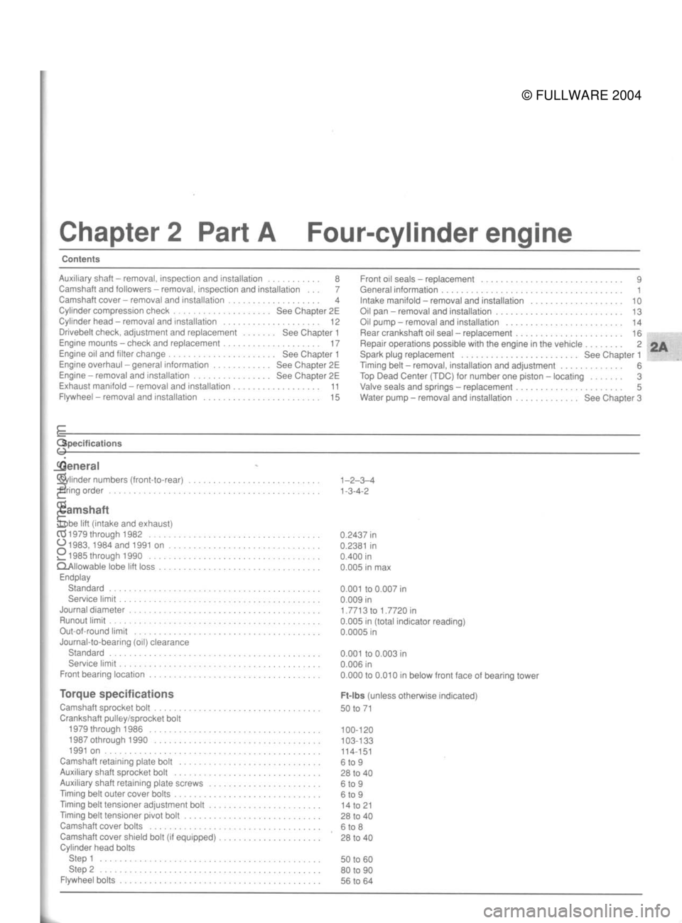 FORD MUSTANG 1979  Service Repair Manual 
© FULLWARE 2004procarmanuals.com 