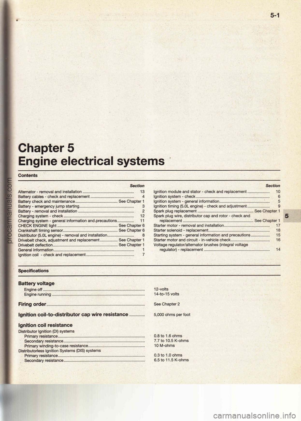 FORD MUSTANG 1994  Service Repair Manual procarmanuals.com 