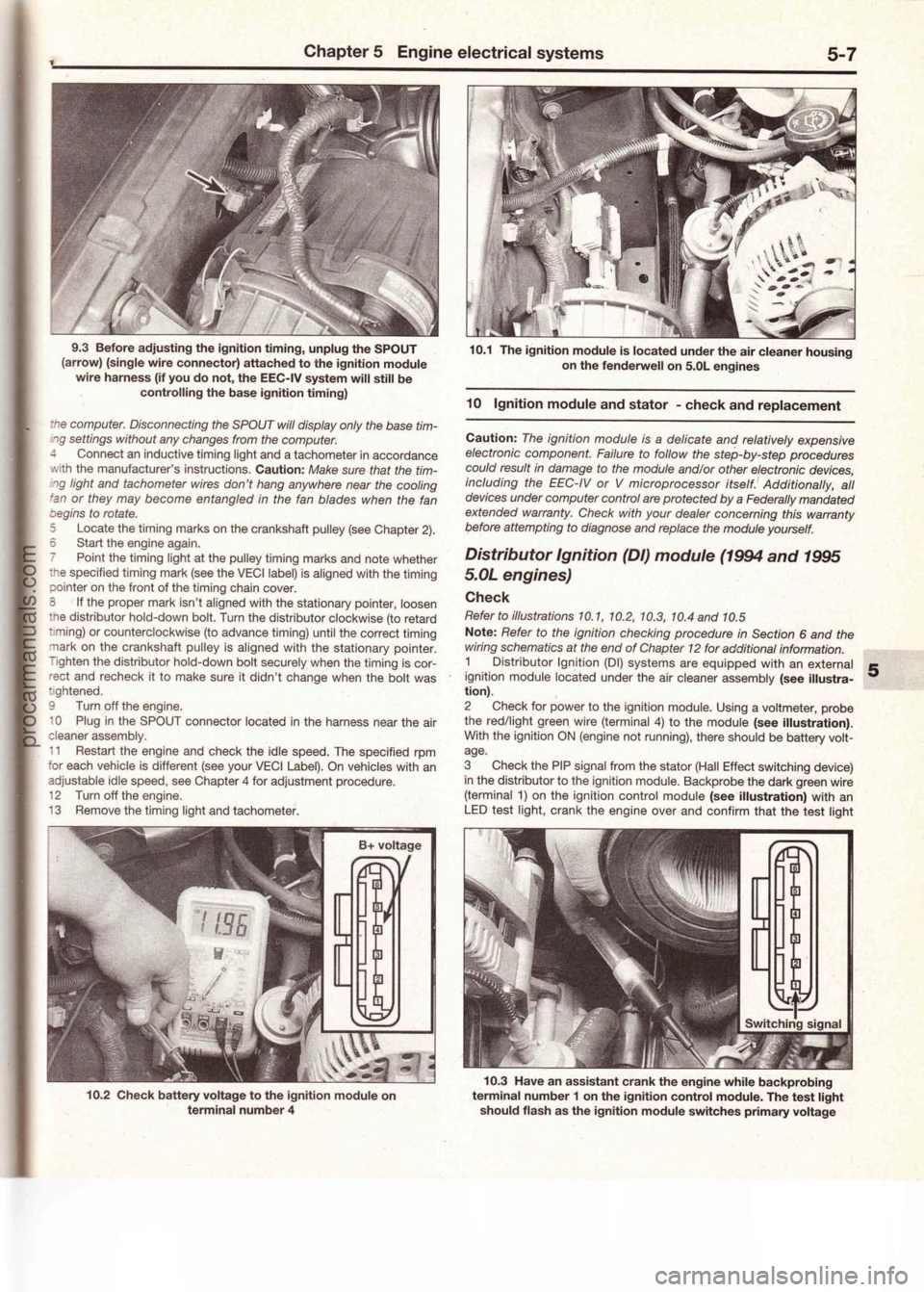 FORD MUSTANG 1994  Service Repair Manual procarmanuals.com 
