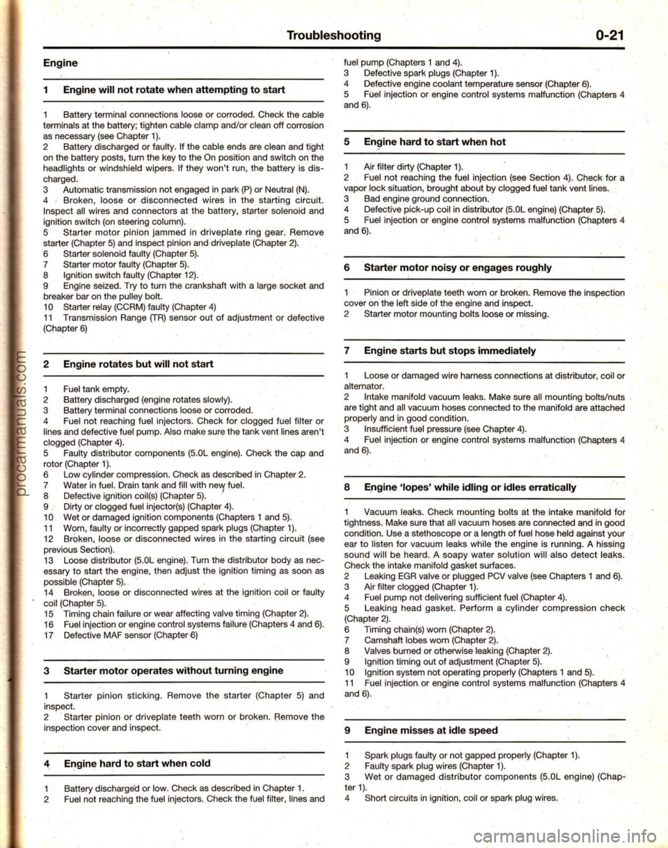 FORD MUSTANG 1994  Service Repair Manual procarmanuals.com 