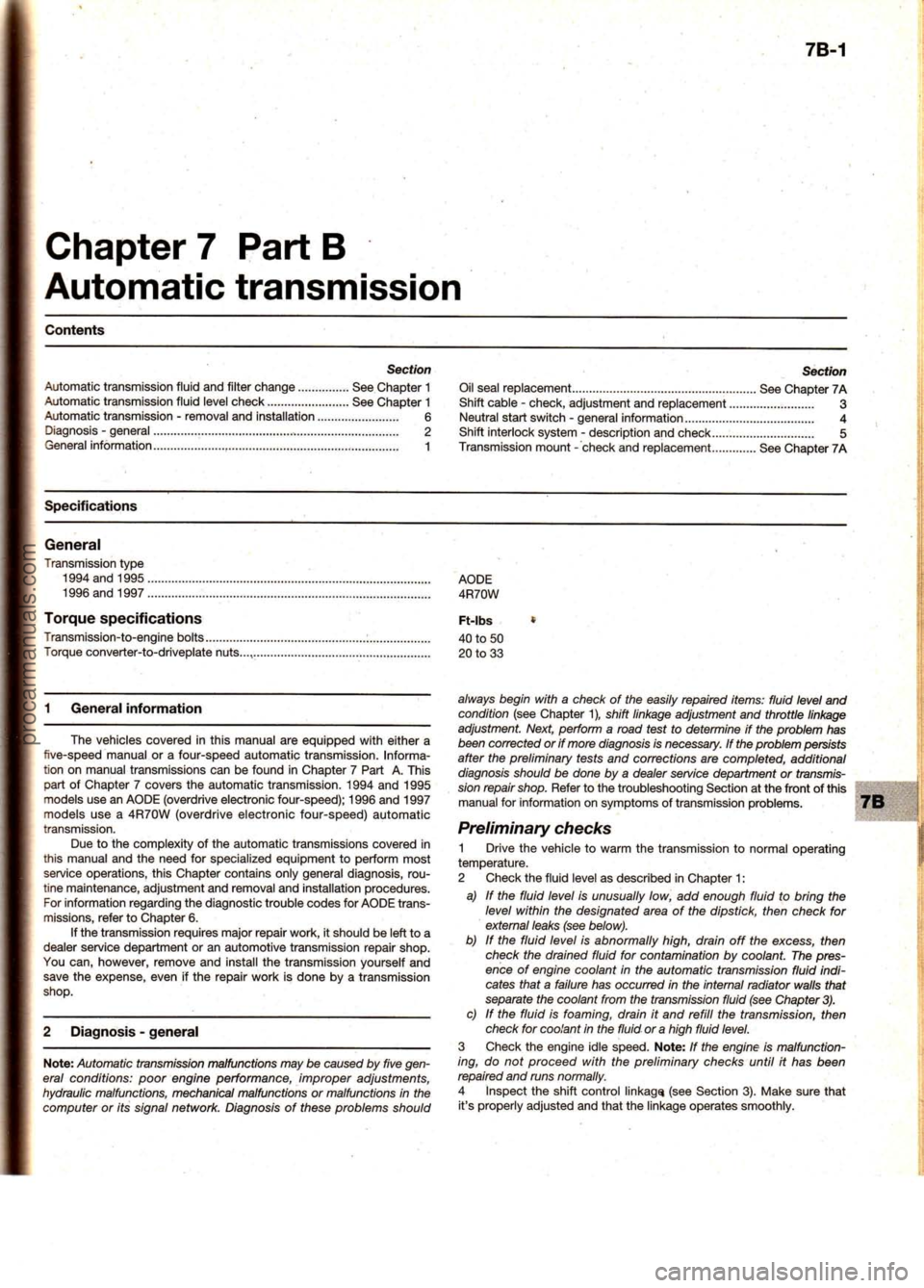 FORD MUSTANG 1994  Service Repair Manual procarmanuals.com 