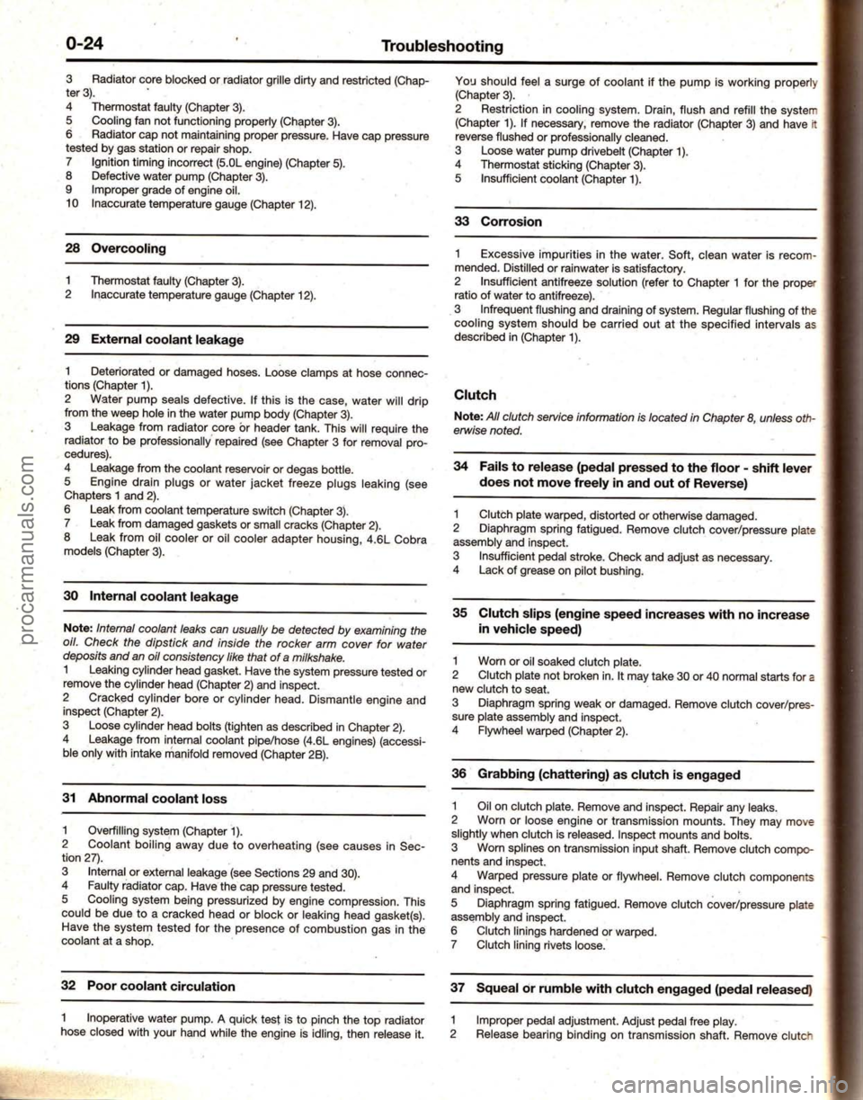 FORD MUSTANG 1994  Service Repair Manual procarmanuals.com 
