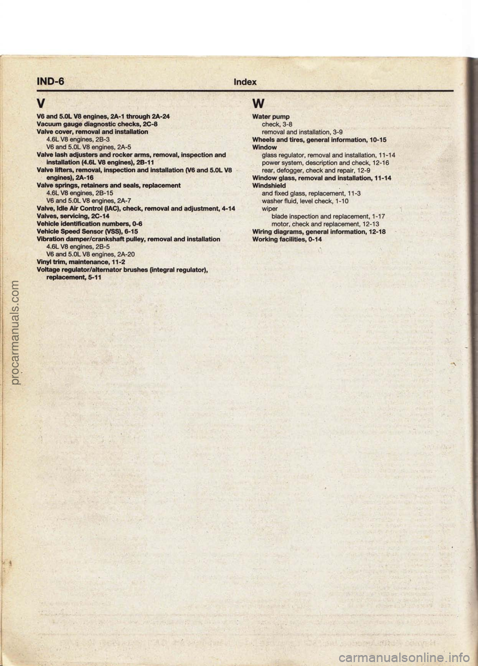 FORD MUSTANG 1994  Service Repair Manual procarmanuals.com 