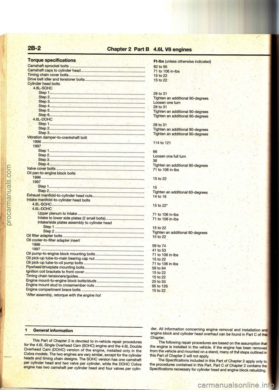FORD MUSTANG 1994  Service Repair Manual procarmanuals.com 