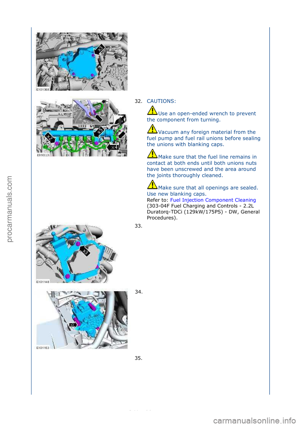 FORD S-MAX 2006  Service Repair Manual 32.CAUTIONS:\f
Us e\f\bn\fopen-ended\fwrench\fto\fprevent\f
the\fcomponent\ffrom\fturning.\f
V\bcuum\f\bny\fforeign\fm\bteri\bl\ffrom\fthe\f
fuel\fpump\f\bnd\ffuel\fr\bil\funions\fbefore\fse\bling\f
t