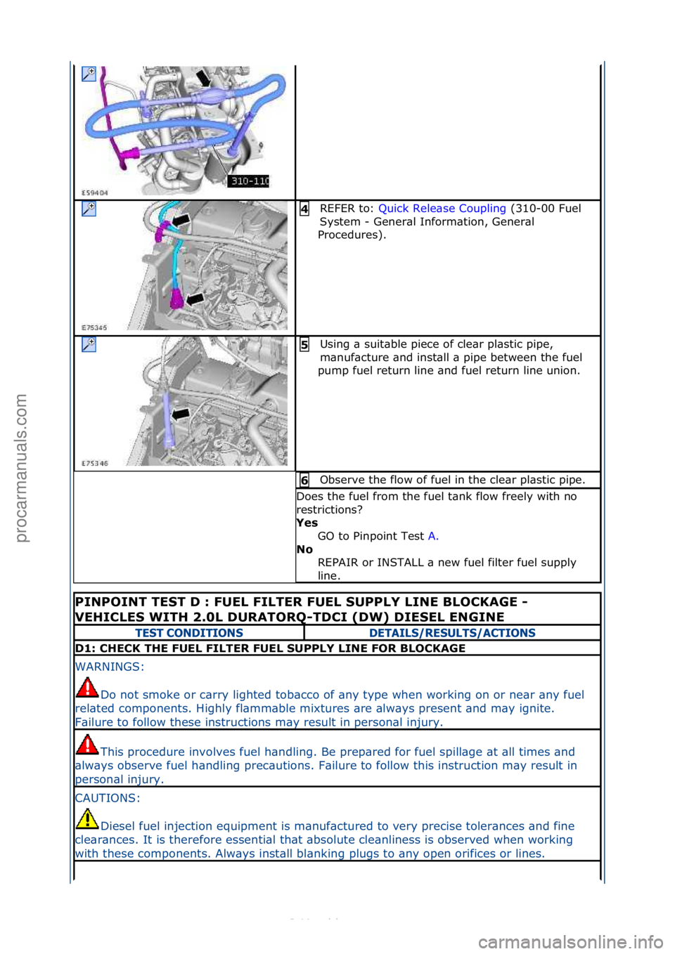 FORD S-MAX 2006  Service Repair Manual REFER\fto:\fQuick\fRele\bse\fCoupling \f(310-00\fFuel\f
Sys
tem\f-\fGener\bl\fInform\btion,\fGener\bl\f
Procedures).\f4 
Using\f\b\fsuit\bble\fpiece\fof\fcle\br\fpl\bstic\fpipe,\f
m\bnuf\bcture\f\bnd\