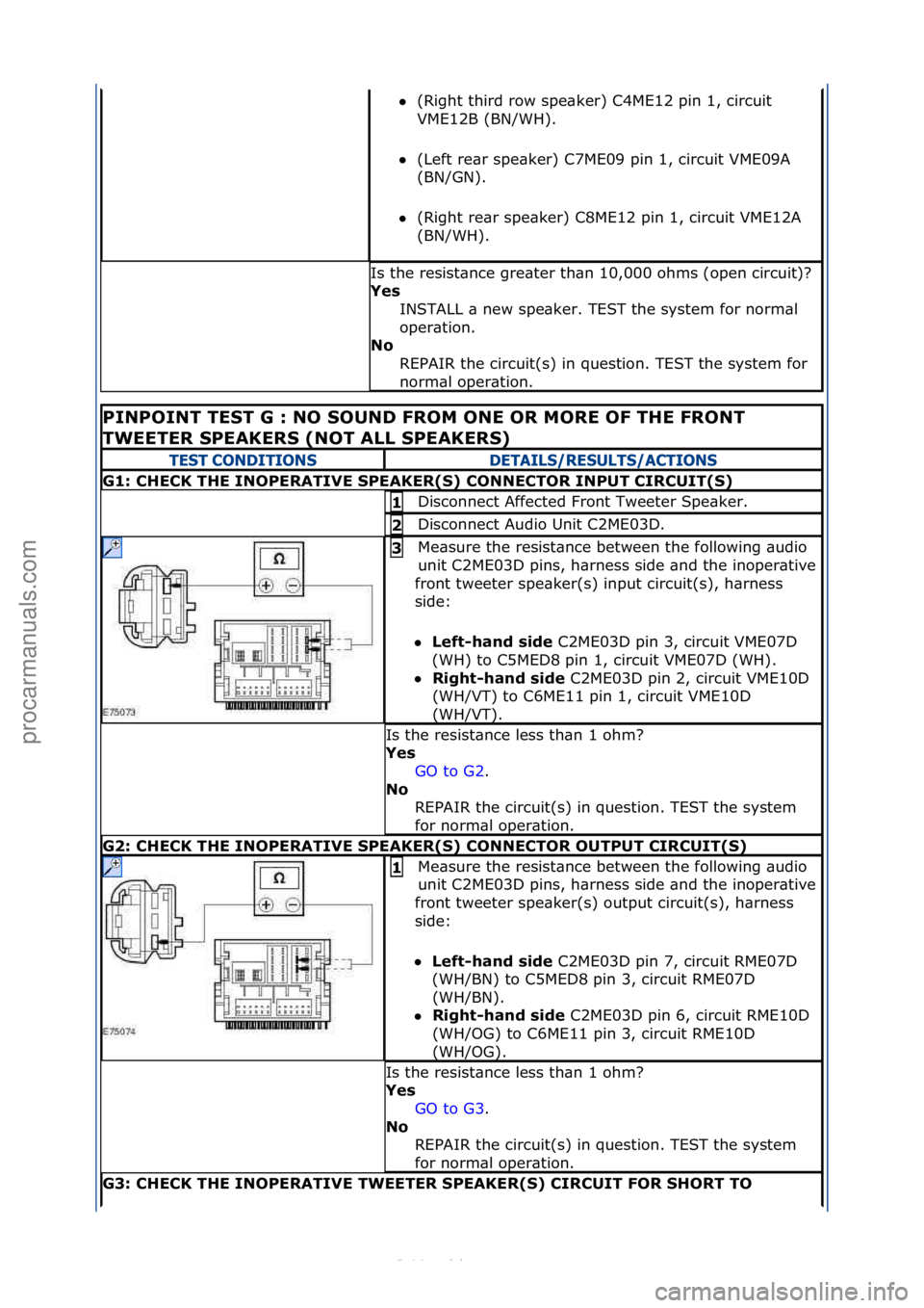 FORD S-MAX 2006  Service Repair Manual (Right\fthird\frow\fspe\bker)\fC4ME12\fpin\f1,\fcircuit\f
VM
E12B\f(BN/WH).\f
 (Left\fre\br\fspe\bker)\fC7ME09\fpin\f1,\fcircuit\fVME09A\f
(B

N/GN).\f
 (Right\fre\br\fspe\bker)\fC8ME12\fpin\f1,\fc