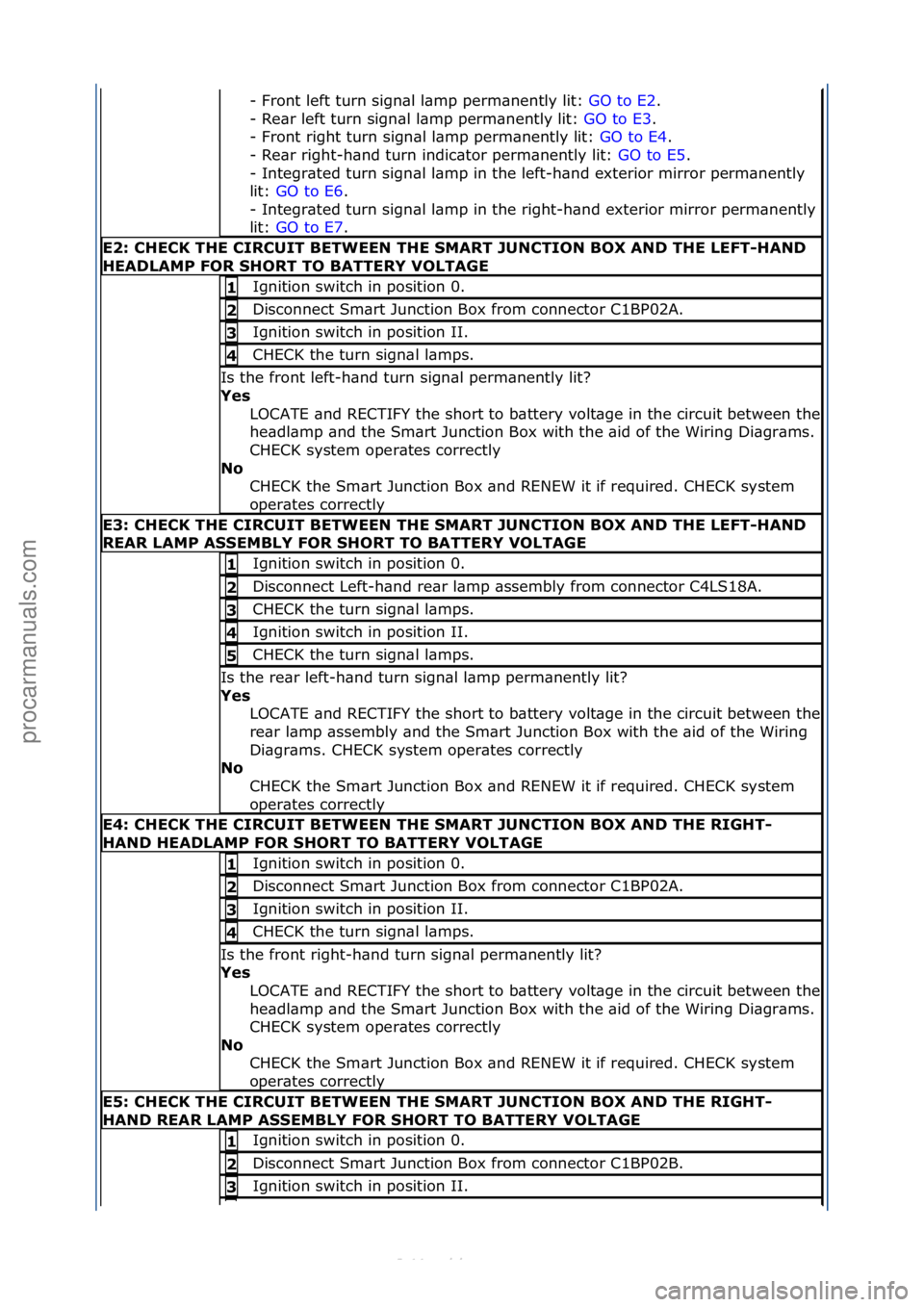 FORD S-MAX 2006  Service Repair Manual -\fFront\fleft\fturn\fsign\bl\fl\bmp\fperm\bnently\flit:\fGO\fto\fE2.\f\f
-\fR
e\br\fleft\fturn\fsign\bl\fl\bmp\fperm\bnently\flit:\fGO\fto\fE3 .\f\f
-\fF

ront\fright\fturn\fsign\bl\fl\bmp\fperm\bnen