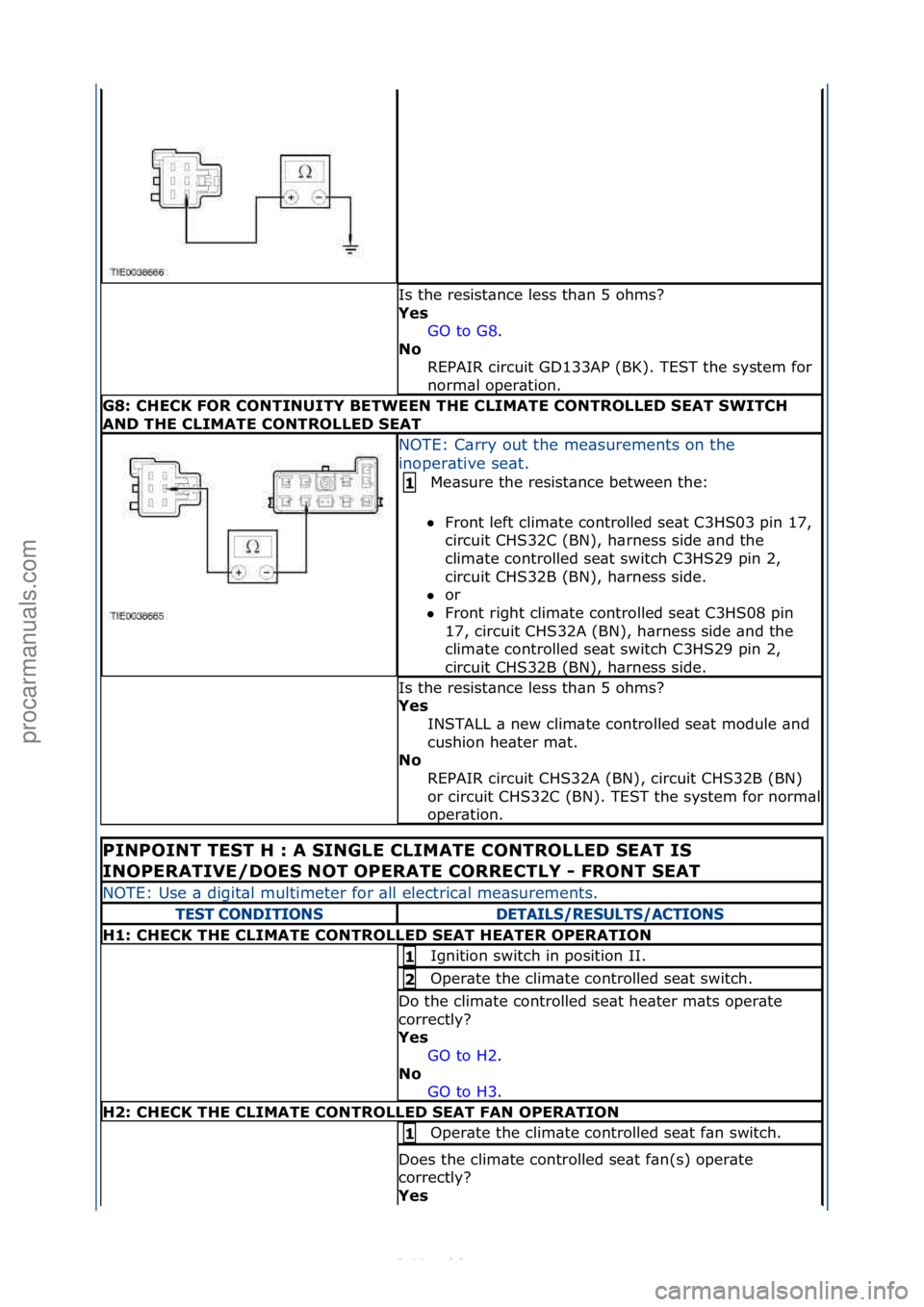 FORD S-MAX 2006  Service Repair Manual Is\fthe\fresist\bnce\fless\fth\bn\f5\fohms?\f
Yes\bGO\fto\fG8 .\f\f
N\f\b R

EPAIR\fcircuit\fGD133AP\f(BK).\fTEST\fthe\fsystem\ffor\f
norm\bl\foper\btion.\f
G8:\bCHECK\bFOR\bCONTINUITY\bBETWEEN\bTHE\b