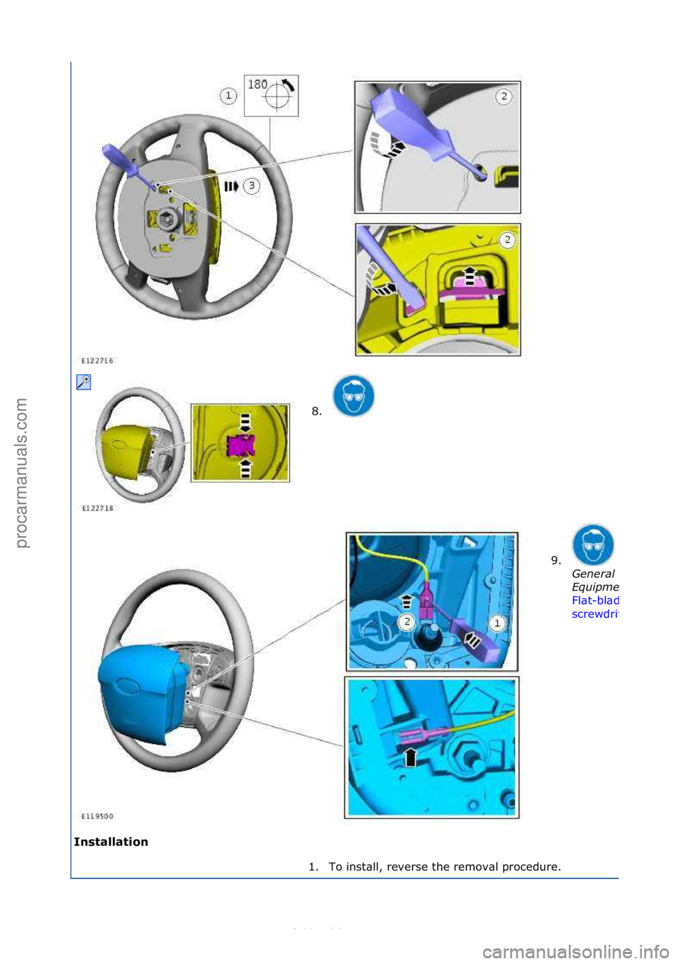 FORD S-MAX 2006  Service Repair Manual In\f\balla\bion 8. \f\f
9. \f\f
General 
\bqui\fment: 
Fl\bt-bl\bded\f
screwdriver
1. To\finst\bll,\freverse\fthe\fremov\bl\fprocedure.\f
\f
\f\f
\f
Стр. 3 из
 3
06.01.2013http://127.0.0.1:8888/w