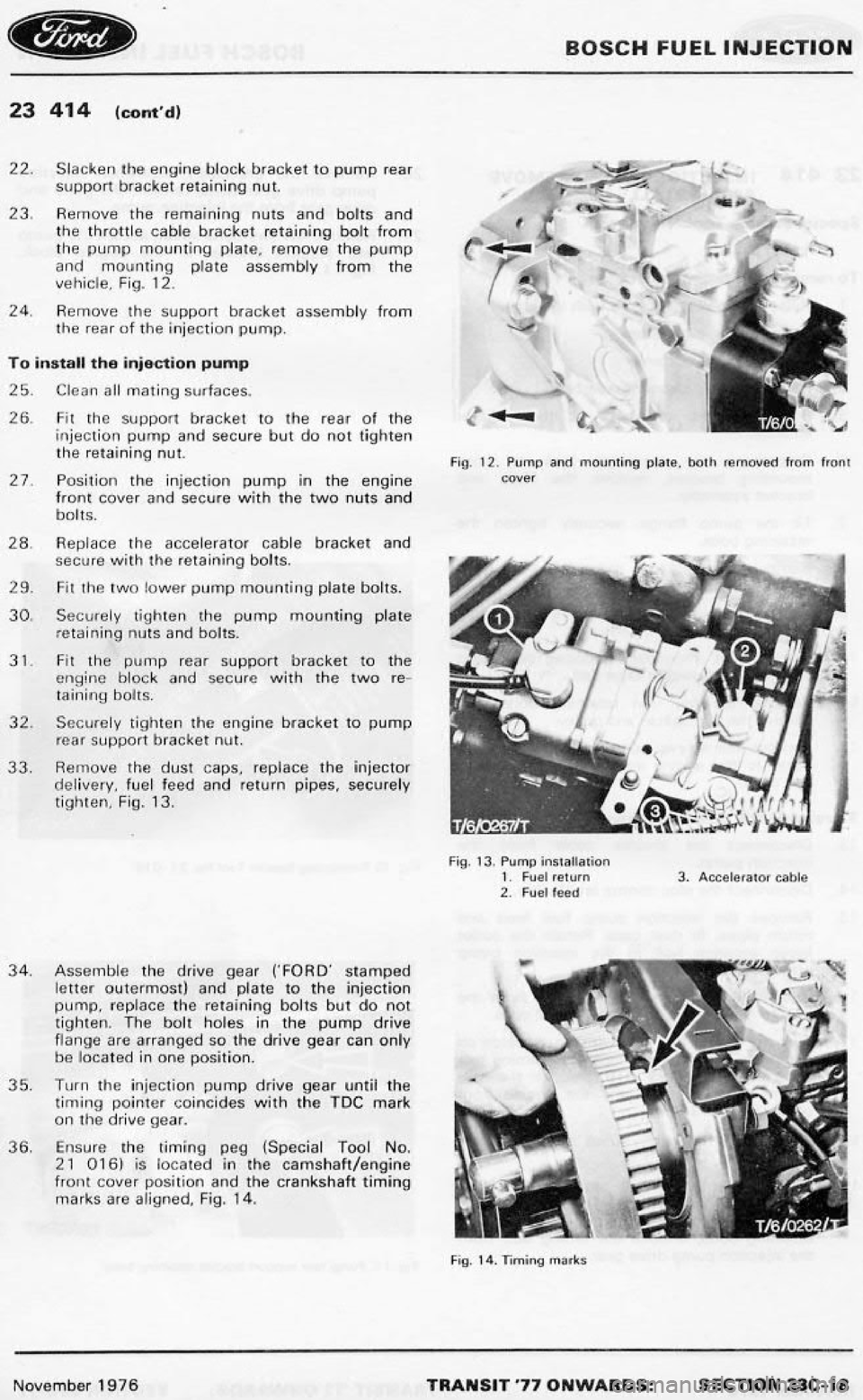 FORD TRANSIT 1978  Service Repair Manual 