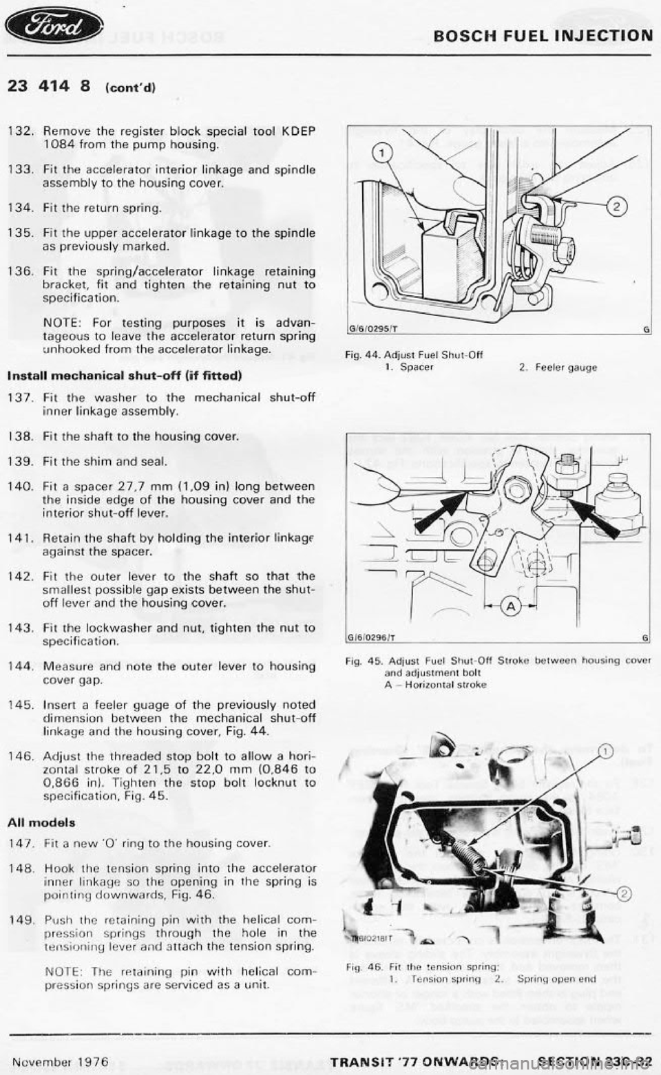 FORD TRANSIT 1978  Service Repair Manual 