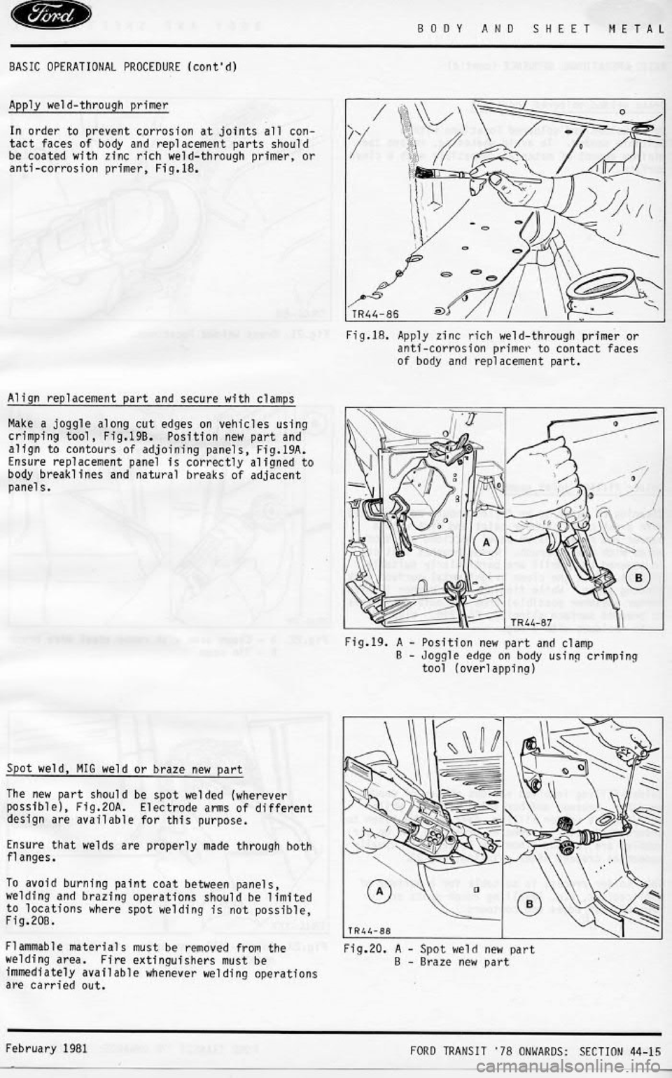 FORD TRANSIT 1978  Service Repair Manual 