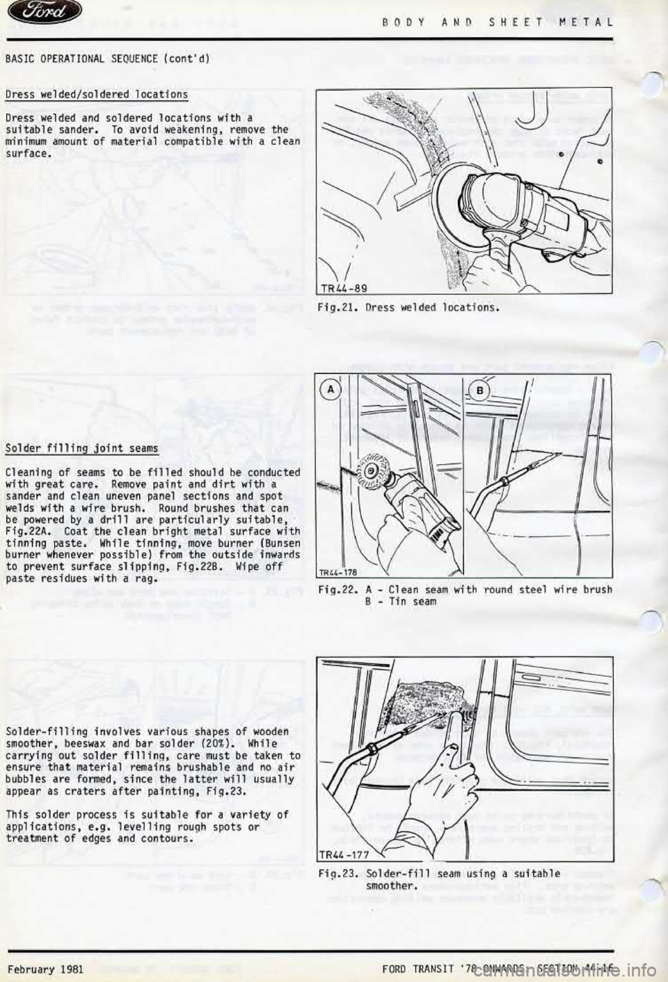 FORD TRANSIT 1978  Service Repair Manual 