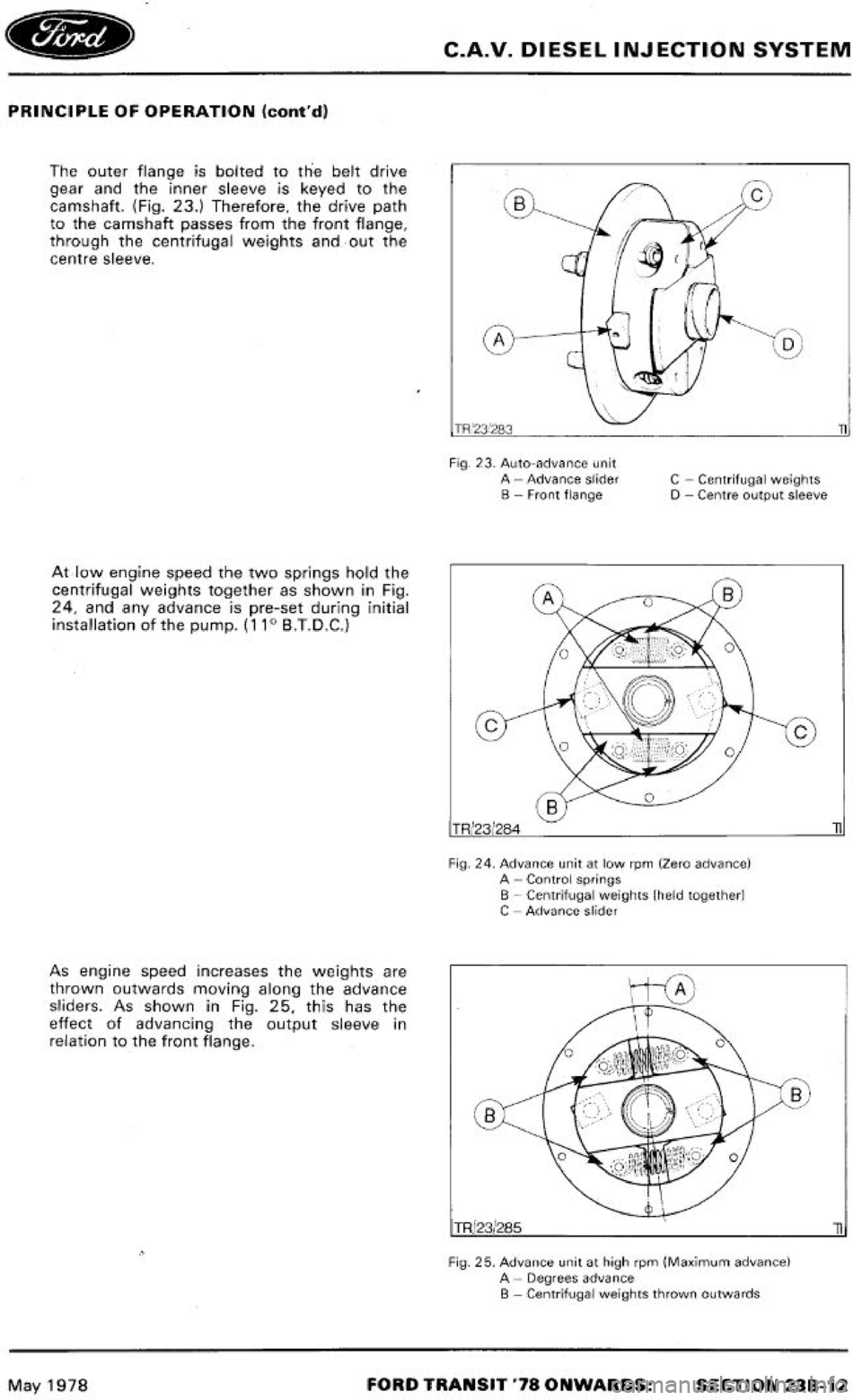 FORD TRANSIT 1978  Service Repair Manual 