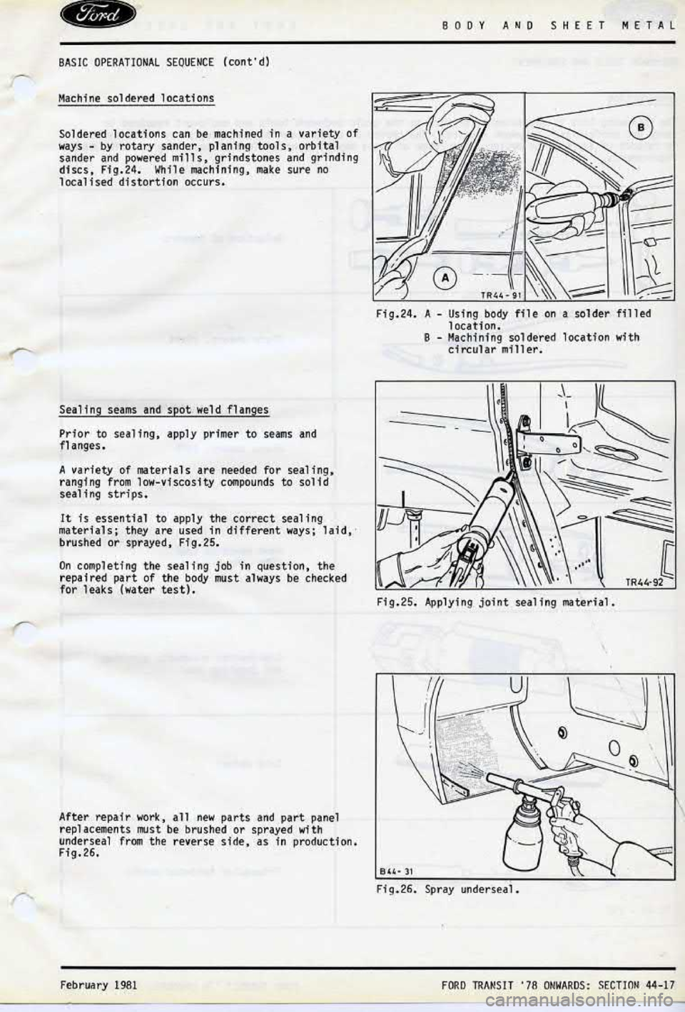 FORD TRANSIT 1978  Service Repair Manual 