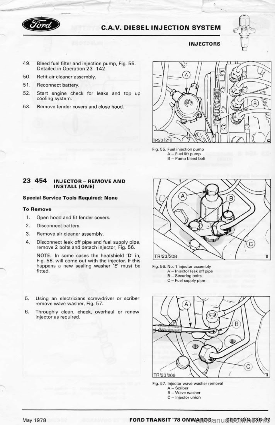 FORD TRANSIT 1978  Service Repair Manual 
