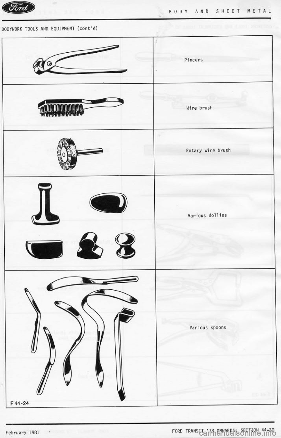 FORD TRANSIT 1978  Service Repair Manual 