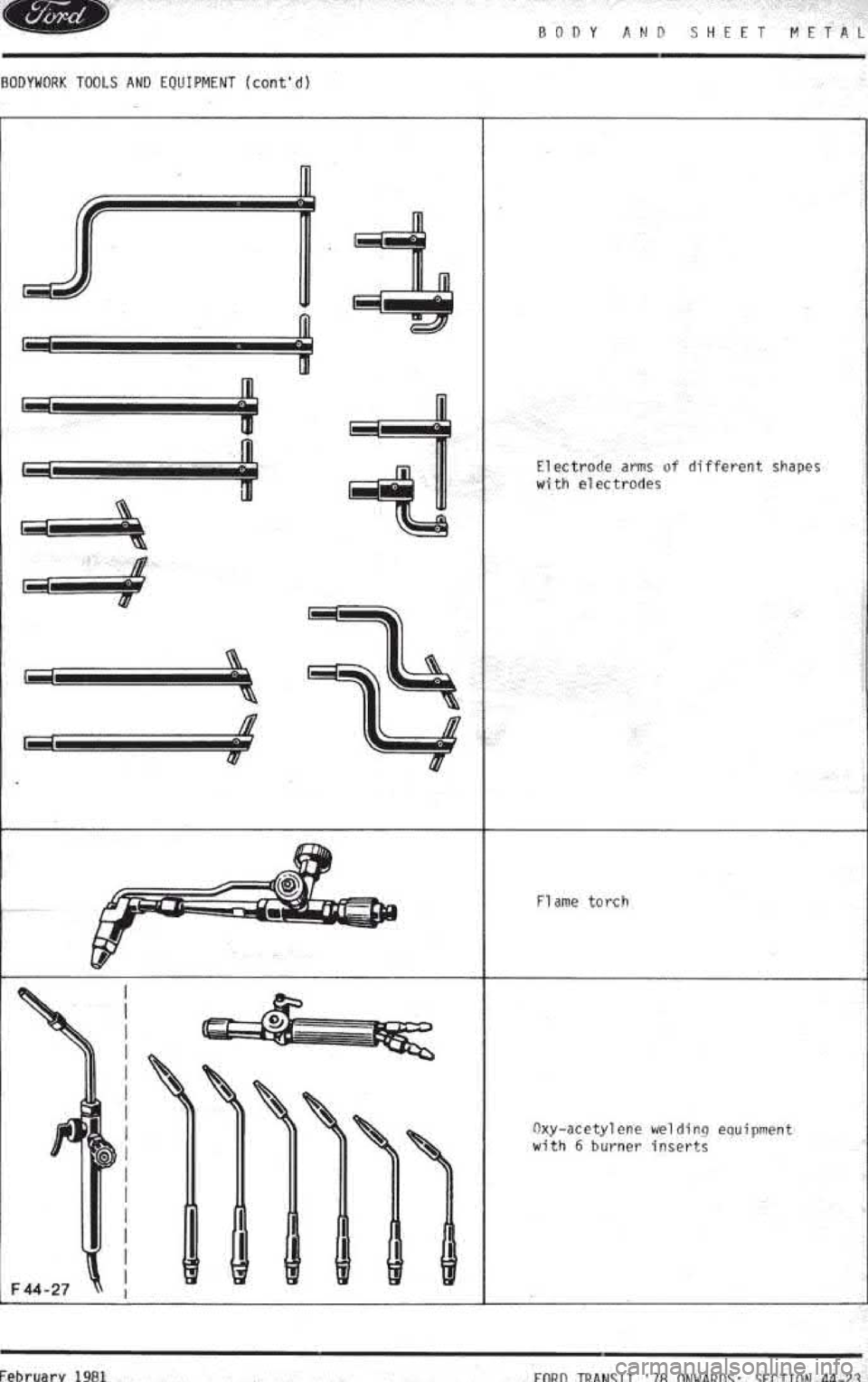 FORD TRANSIT 1978  Service Repair Manual 