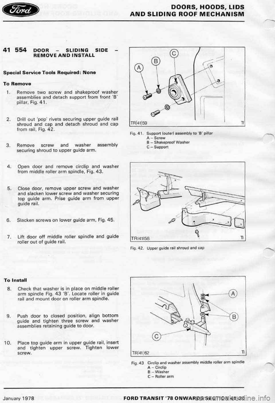 FORD TRANSIT 1978  Service Repair Manual 