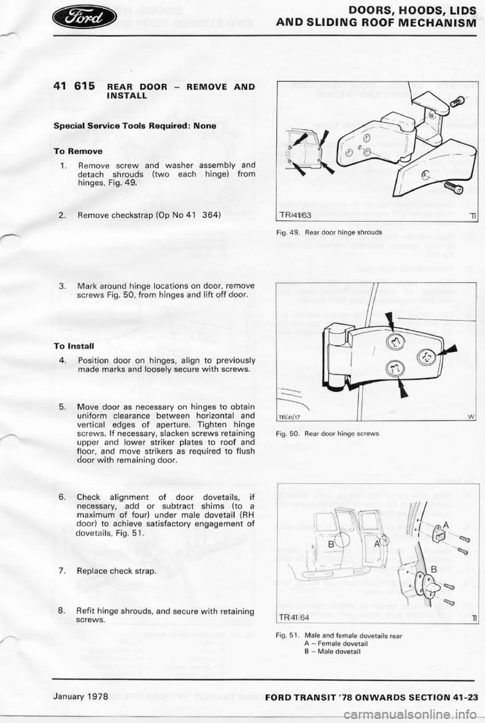 FORD TRANSIT 1978  Service Repair Manual 