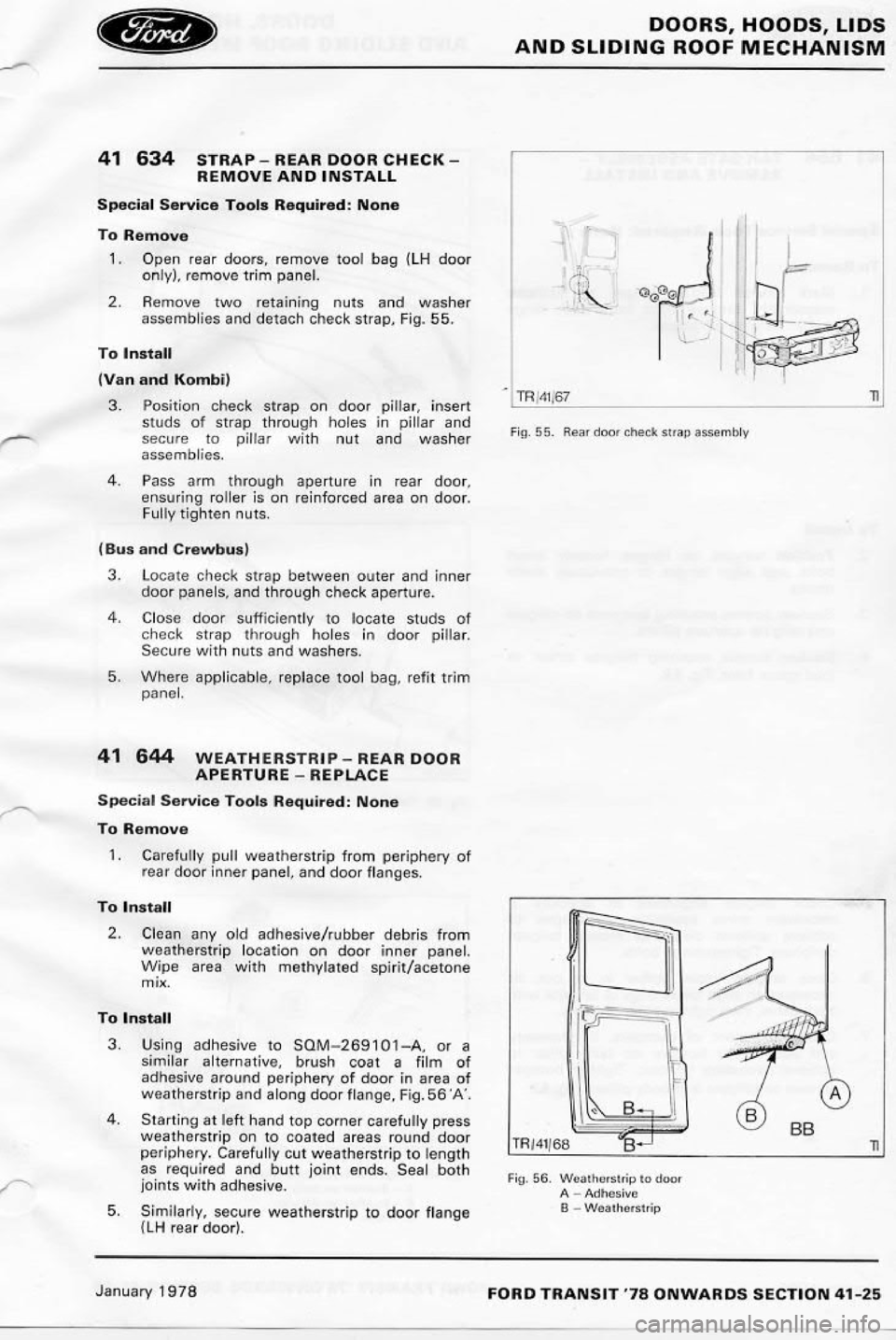 FORD TRANSIT 1978  Service Repair Manual 