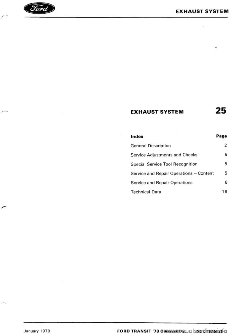 FORD TRANSIT 1978  Service Repair Manual 