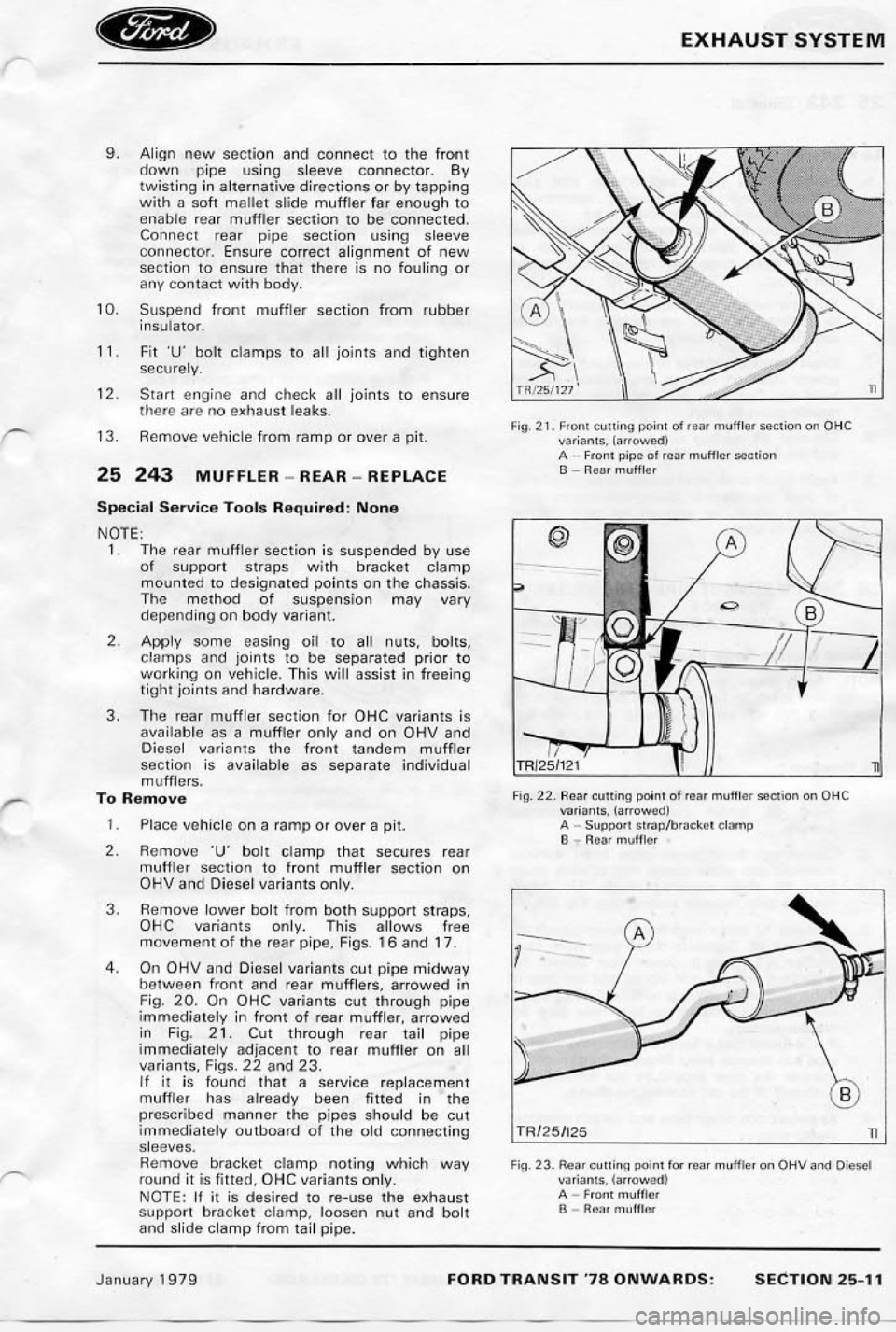 FORD TRANSIT 1978  Service Repair Manual 