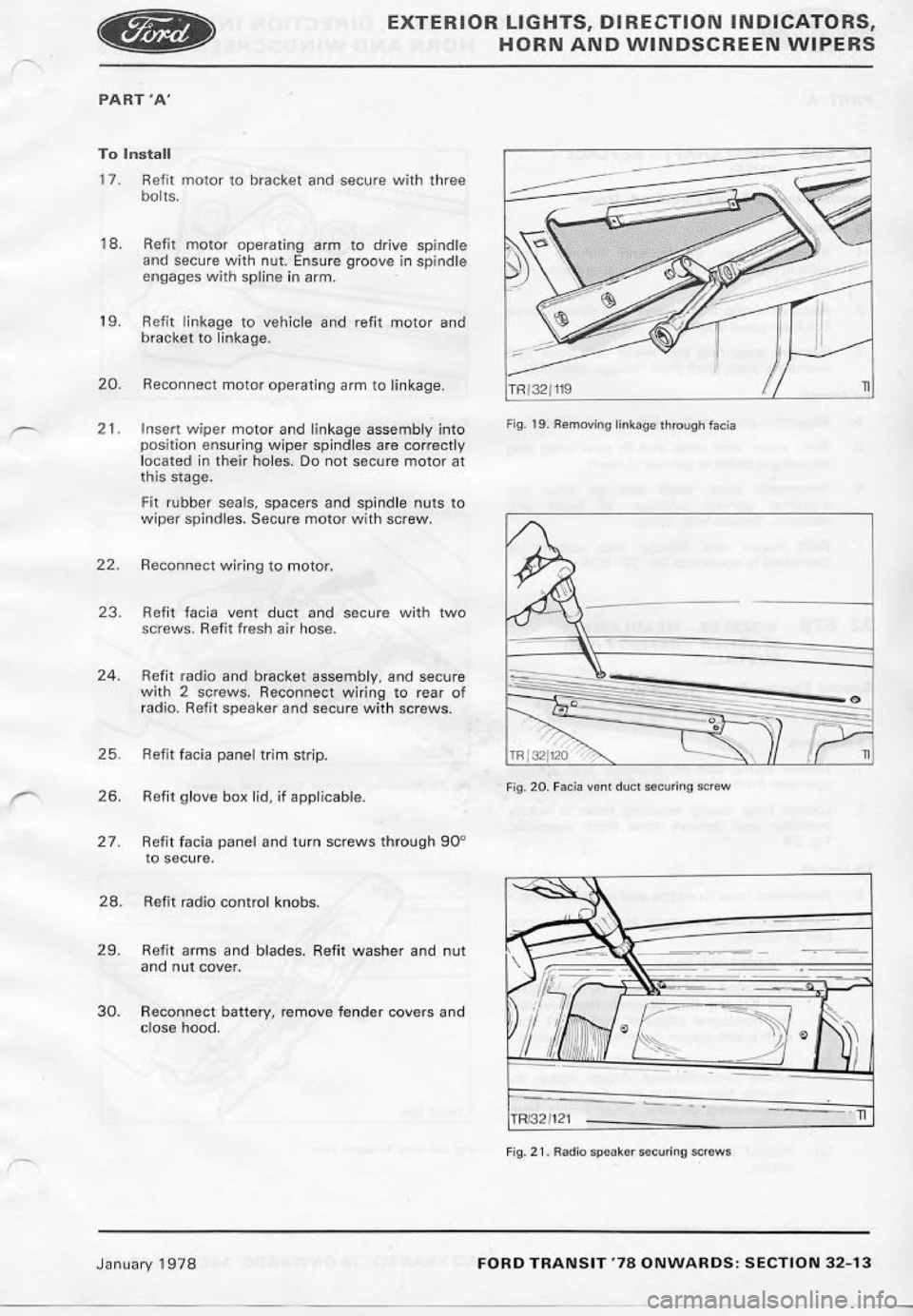 FORD TRANSIT 1978  Service Repair Manual 