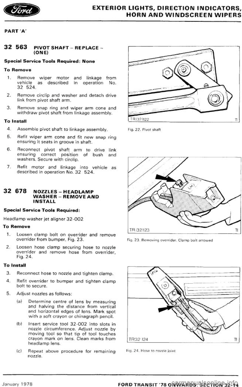 FORD TRANSIT 1978  Service Repair Manual 