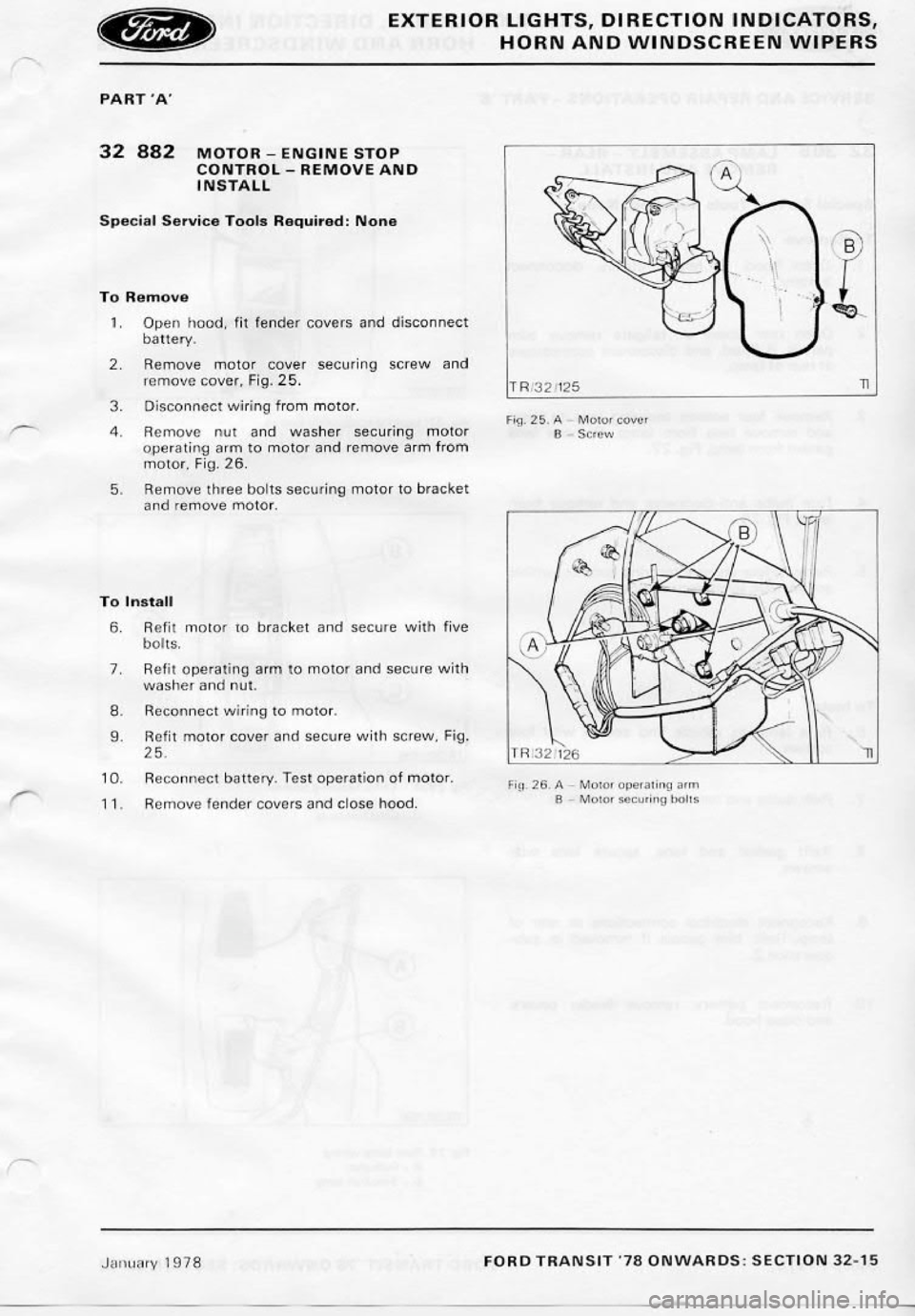 FORD TRANSIT 1978  Service Repair Manual 