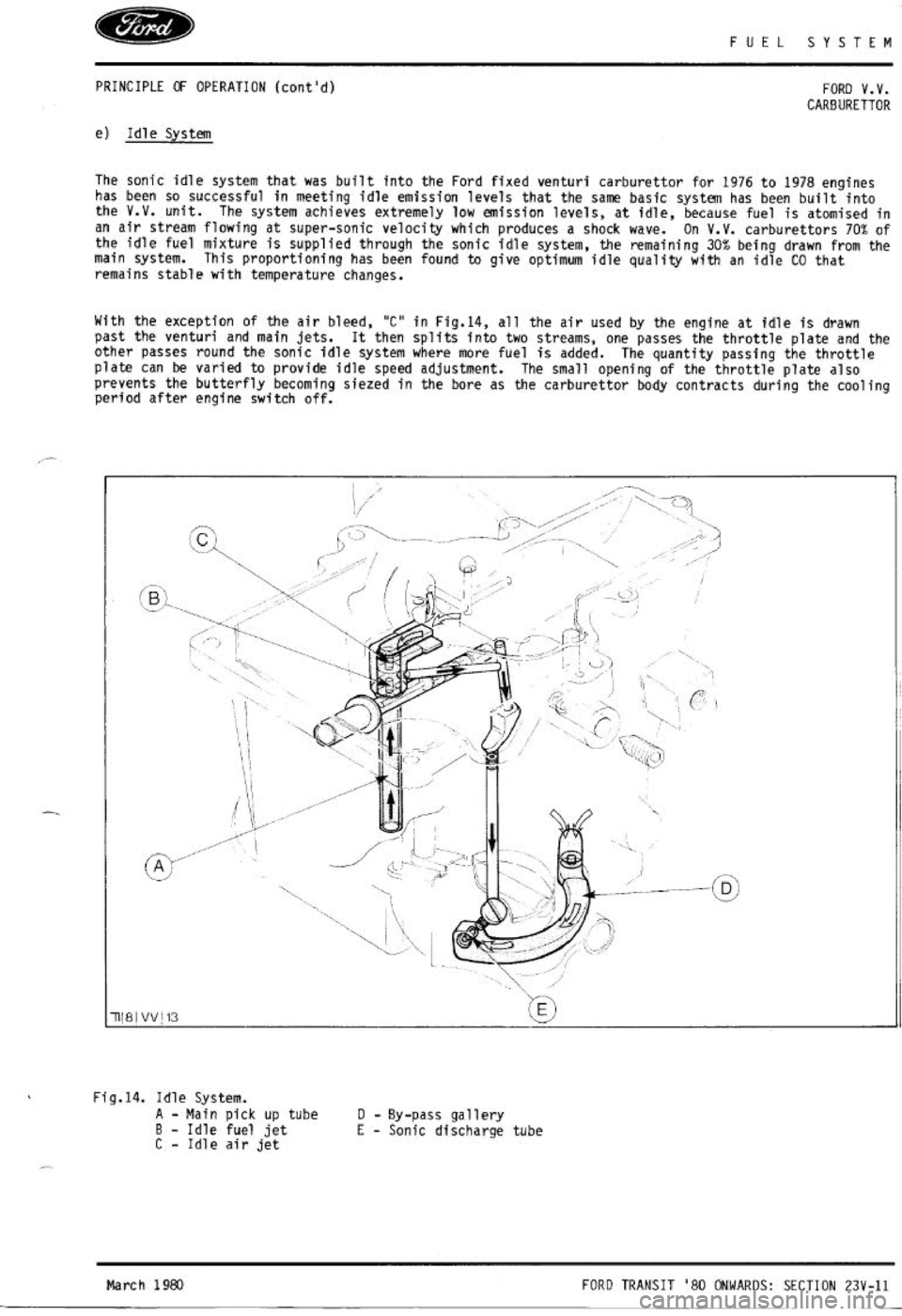 FORD TRANSIT 1978  Service Repair Manual 