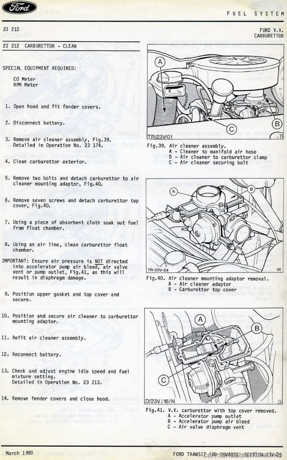 FORD TRANSIT 1978  Service Repair Manual 