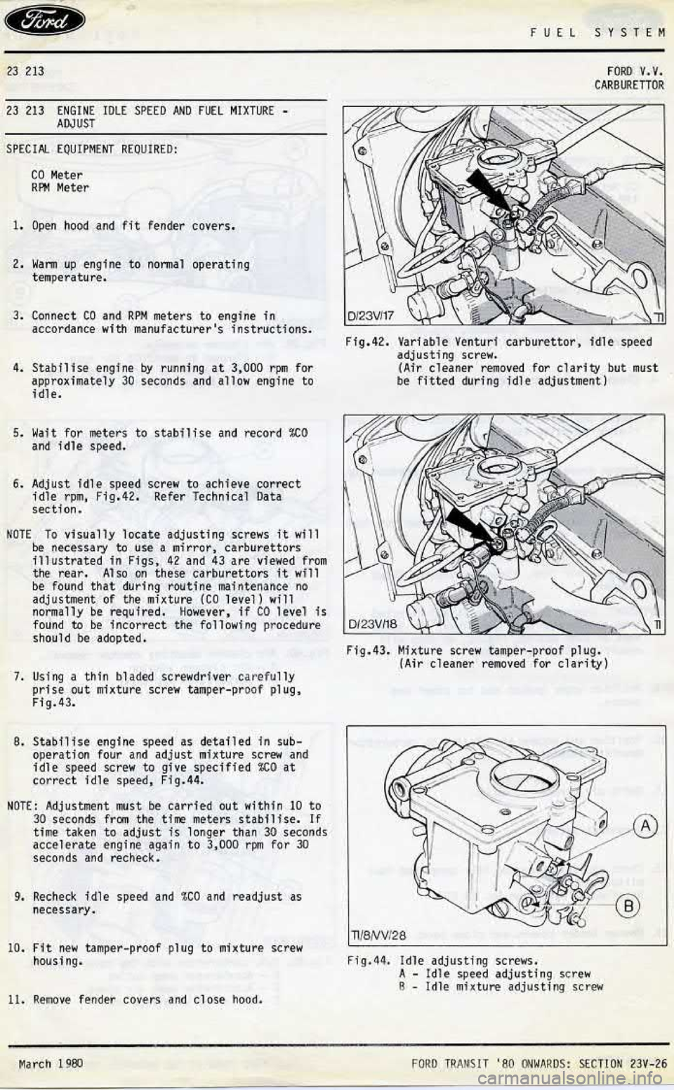 FORD TRANSIT 1978  Service Repair Manual 