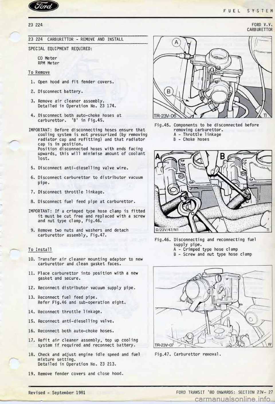 FORD TRANSIT 1978  Service Repair Manual 