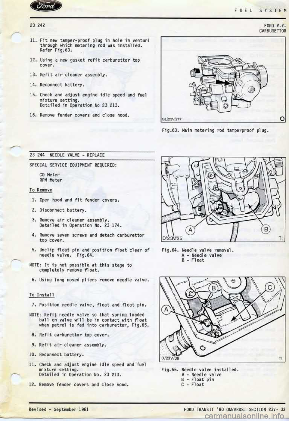 FORD TRANSIT 1978  Service Repair Manual 