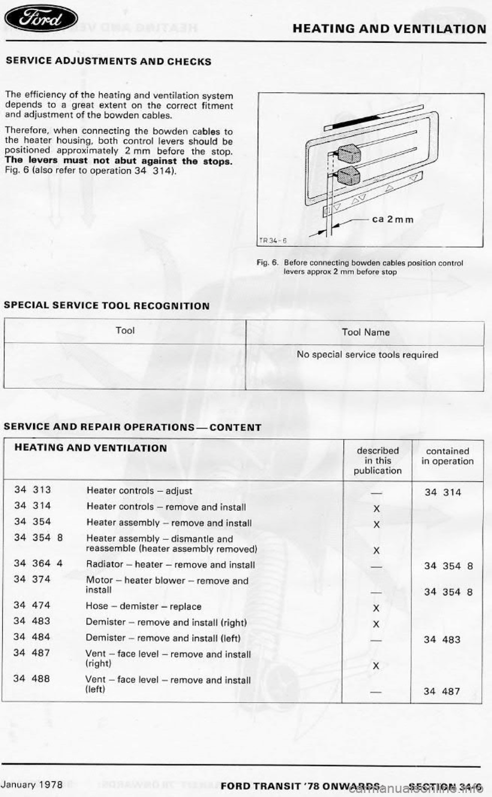 FORD TRANSIT 1978  Service Repair Manual 